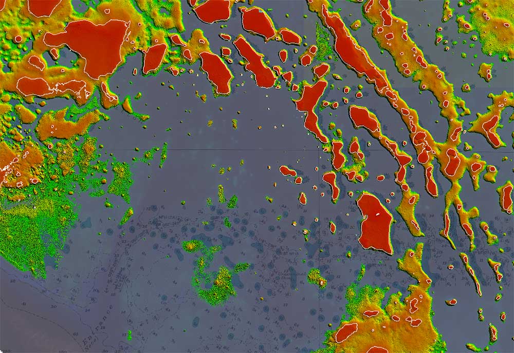 Satellite-derived bathymetry of Kiribati