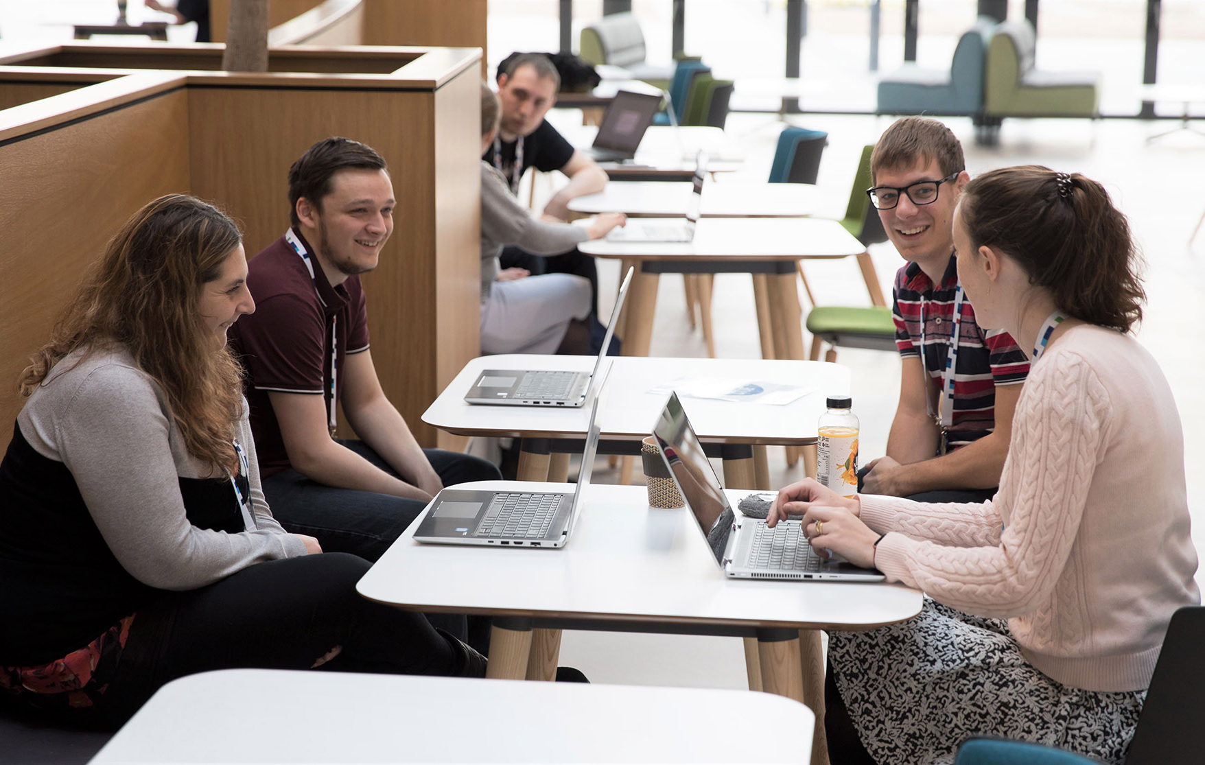 Four staff members meeting