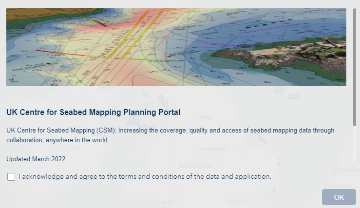 Visual of the planning portal screen