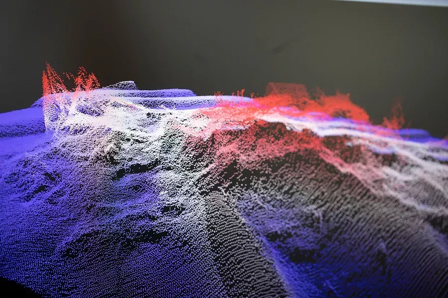 Bathymetric data depicting the sea floor