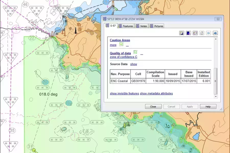 Catzoc values on an ENC