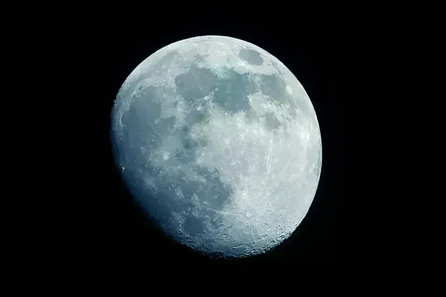 View of moon from space