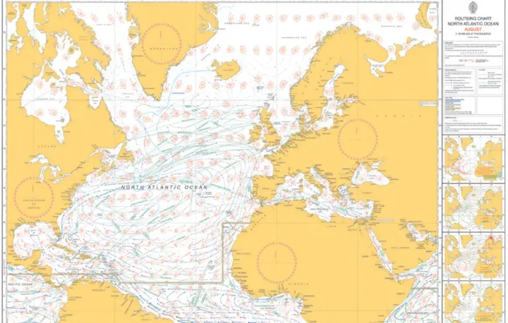Preview of North Atlantic routeing chart