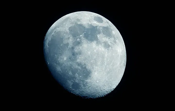 View of moon from space