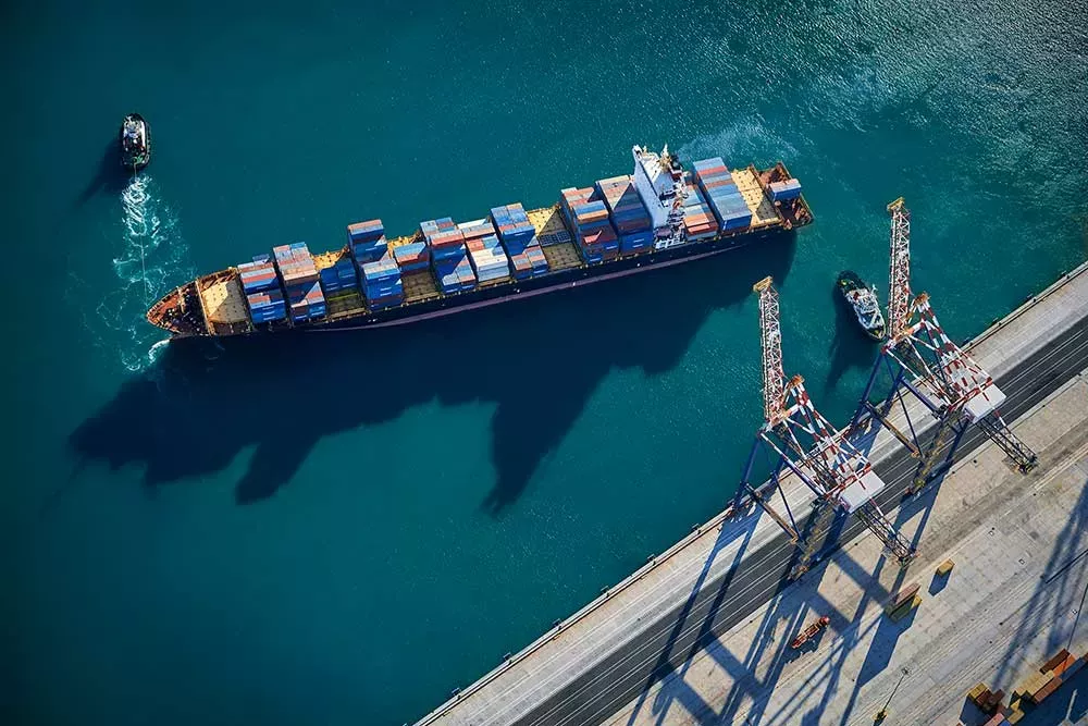 Ship at a port