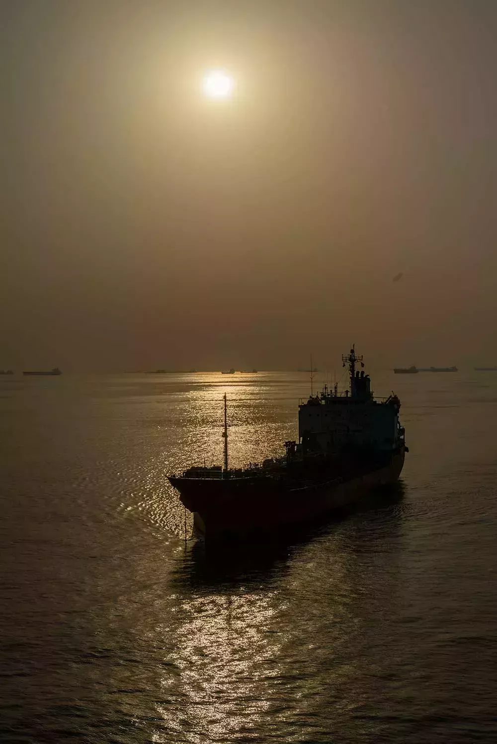 Ship at night