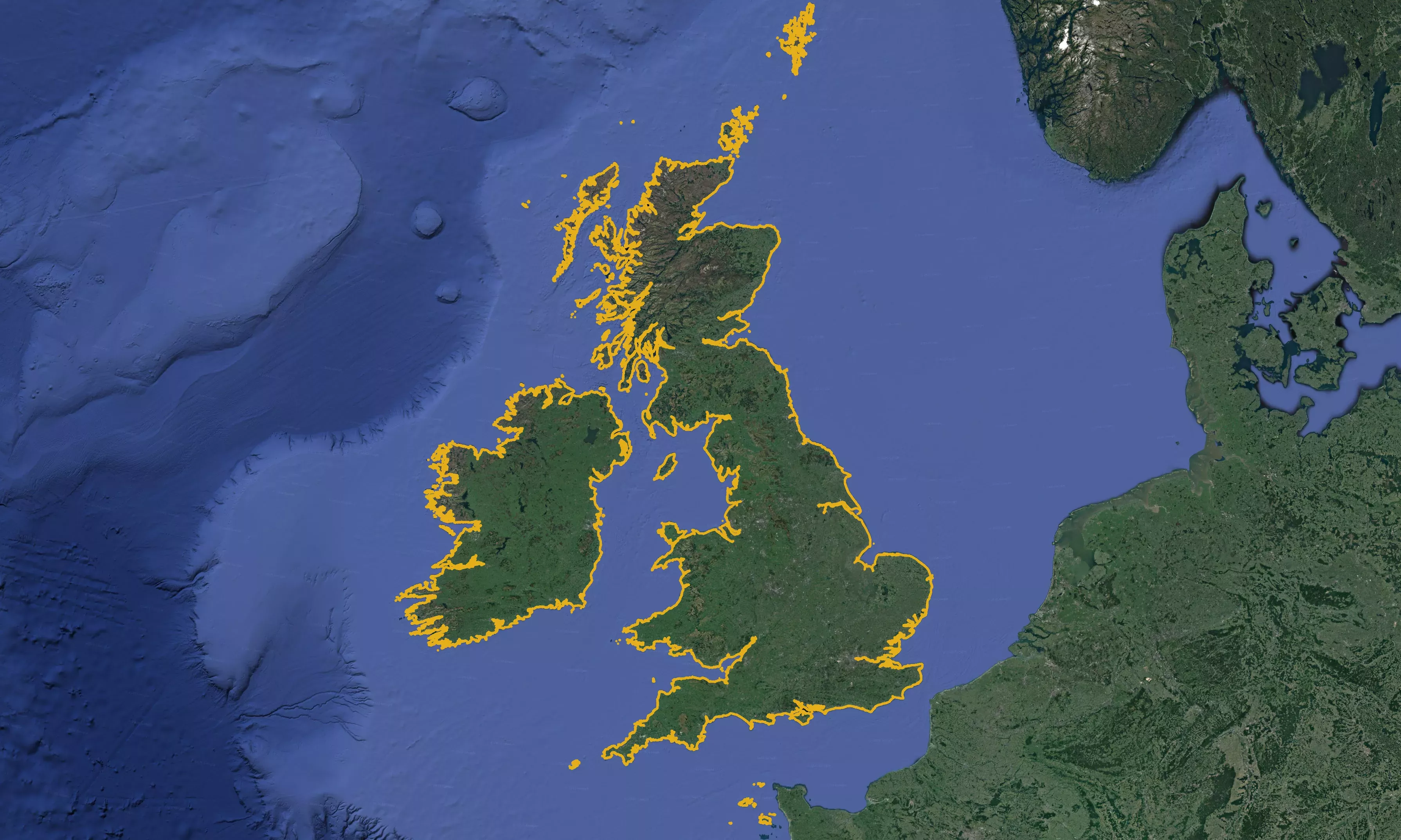 Coastline data set of the UK