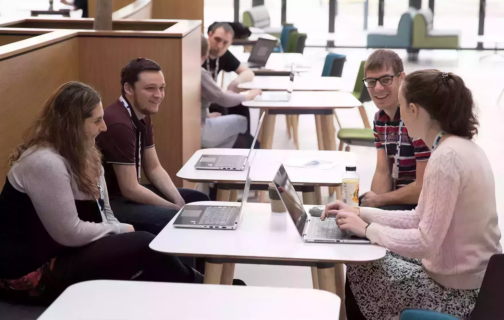 Four staff members meeting