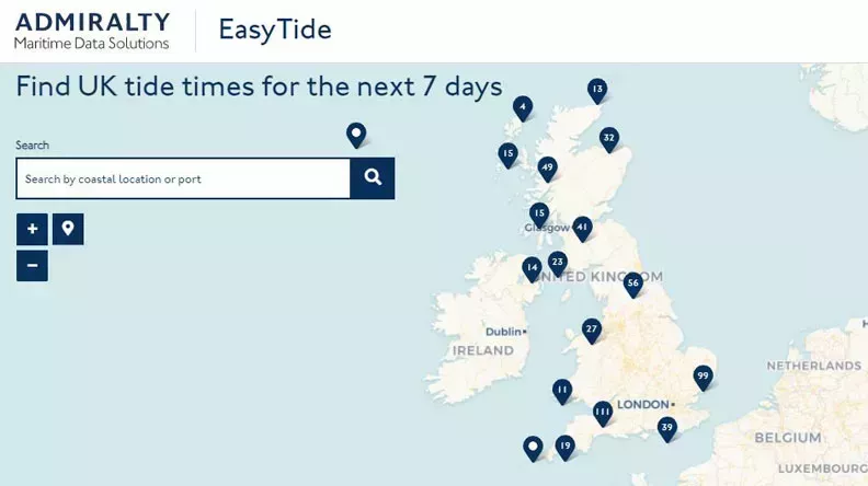 Screenshot of ADMIRALTY EasyTide