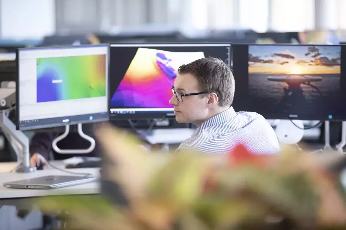 Man at desk