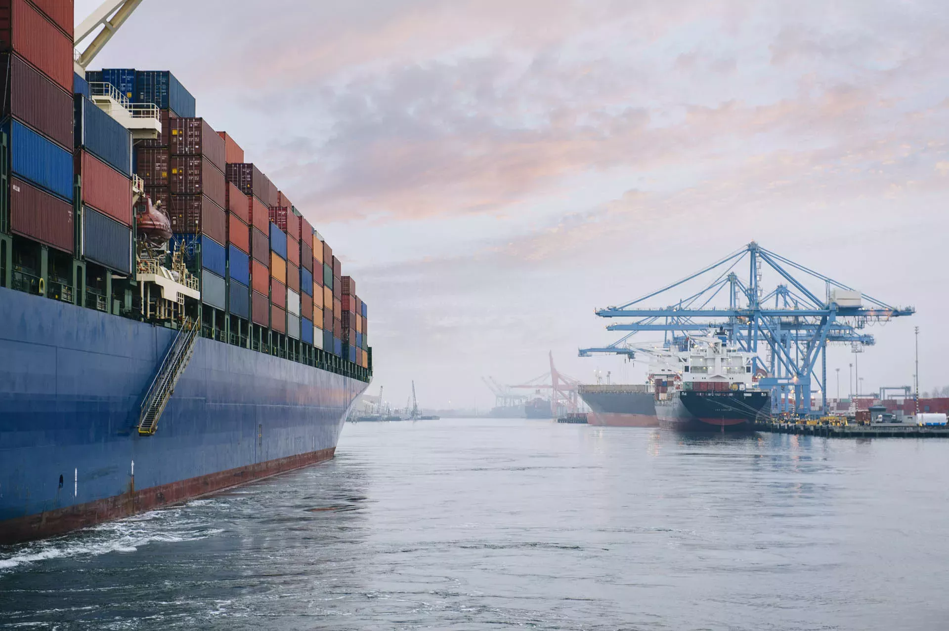 Large vessel in port
