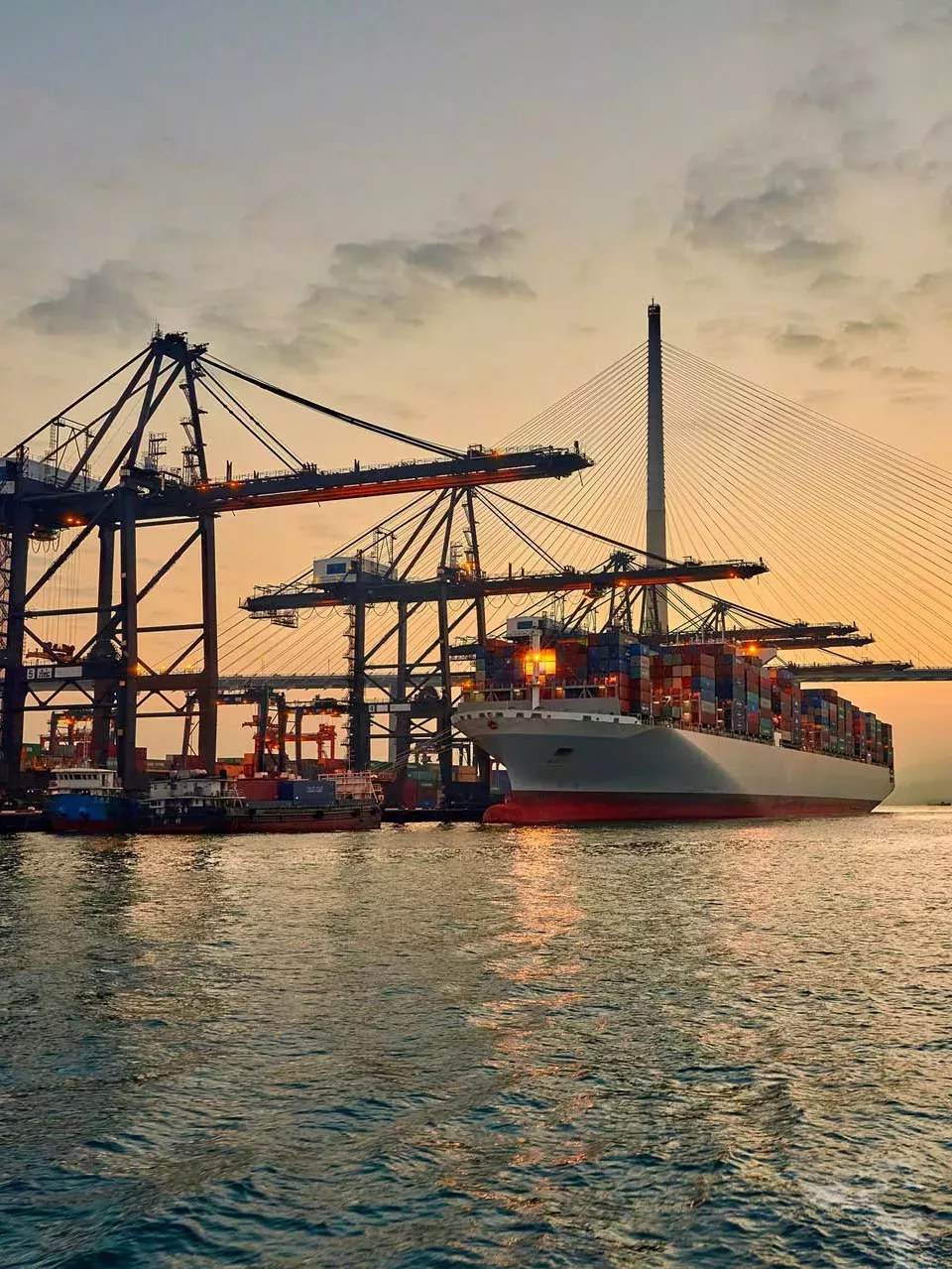 Ship in port, Hong Kong