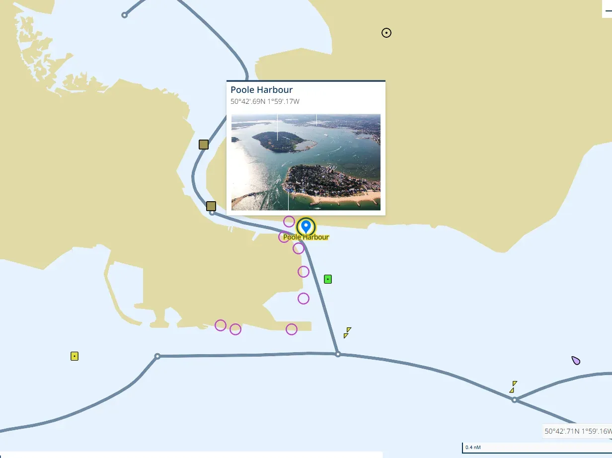 ADSD Screen shot of Poole harbour