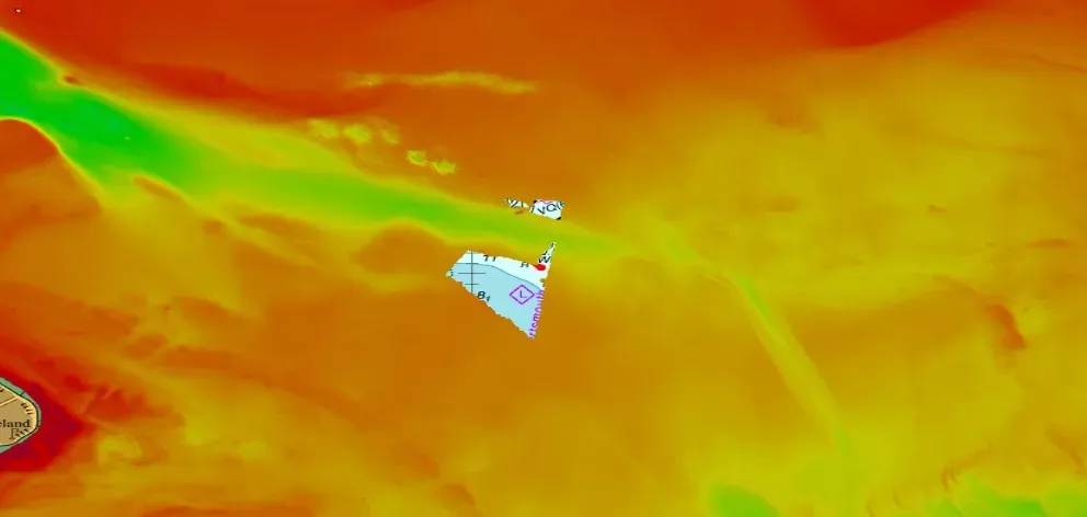High fidelity multibeam bathymetric survey with coverage gap