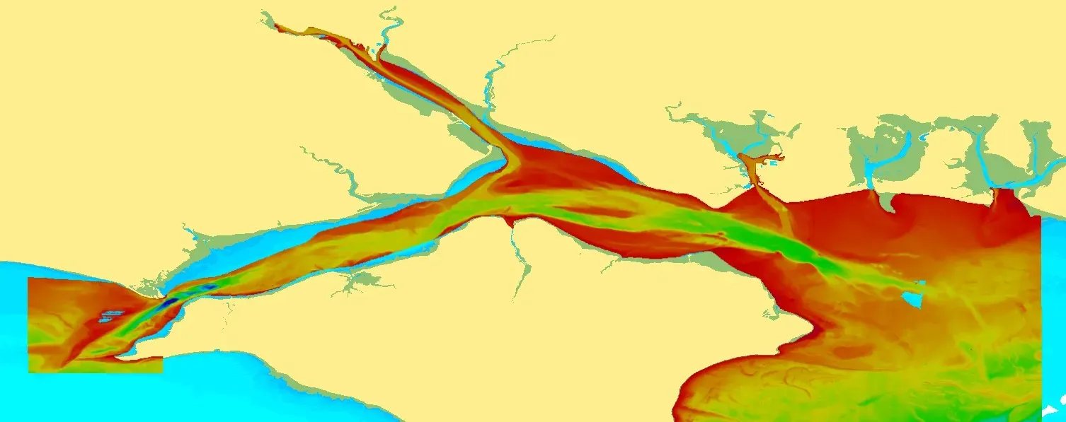 mulitbeam echosounding survey with gaps