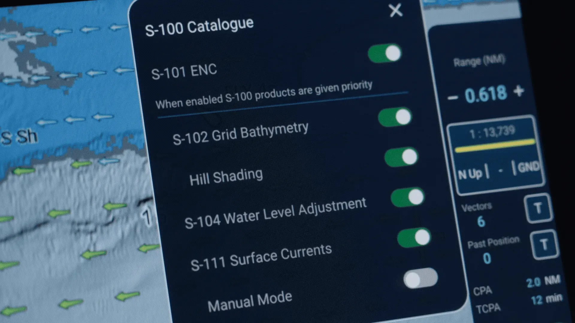 S-100 toggle menu